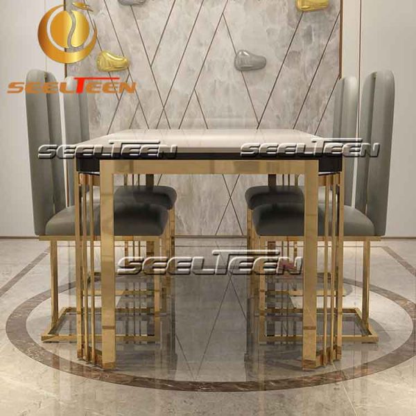 Stainless steel dinner table