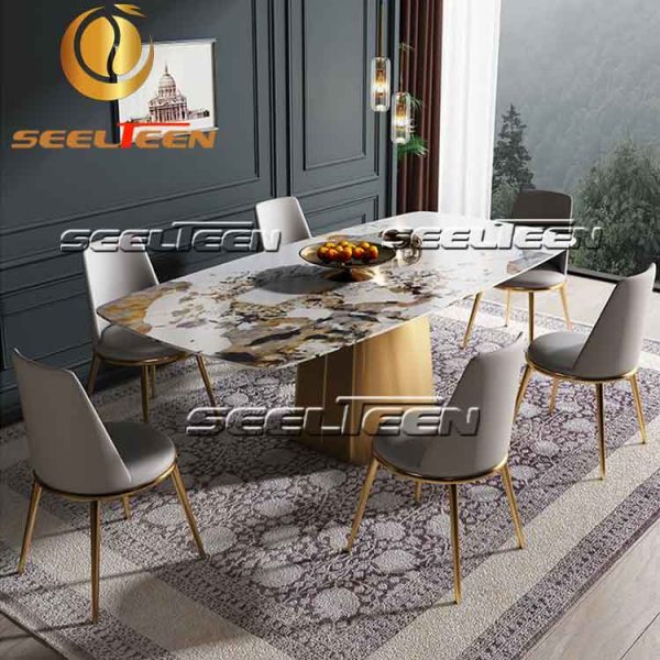 Golden dining table