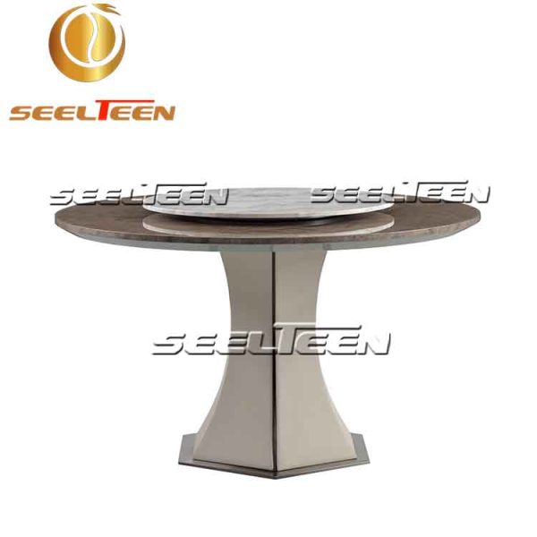 Marble round dining table