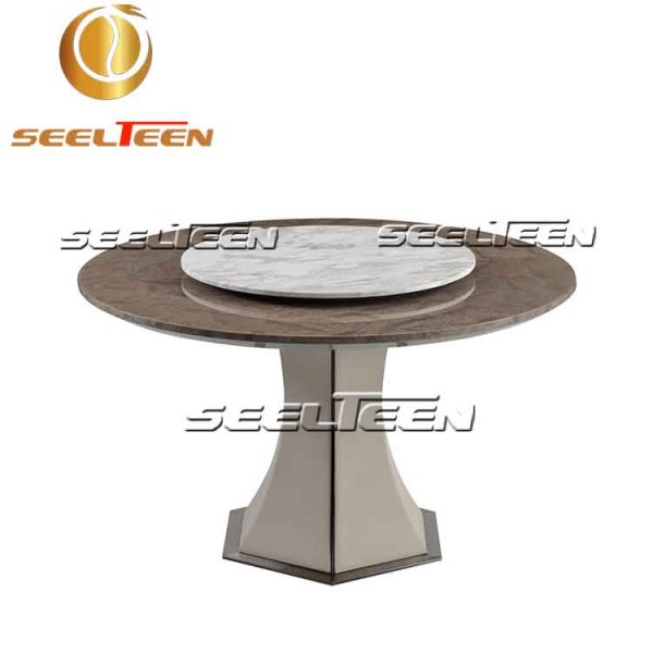 Marble round dining table