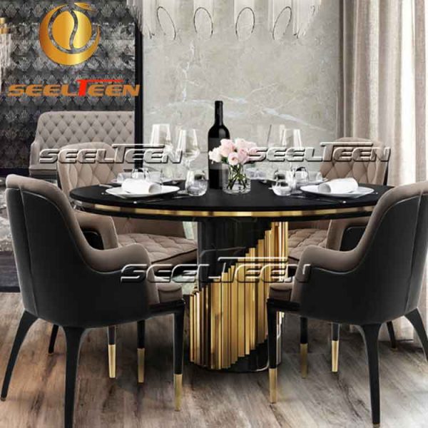 Brass dining table