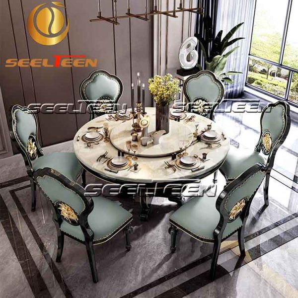 Marble dining table set