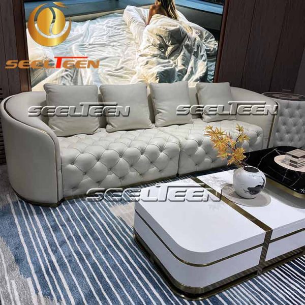 Home Centre Leather Sofa