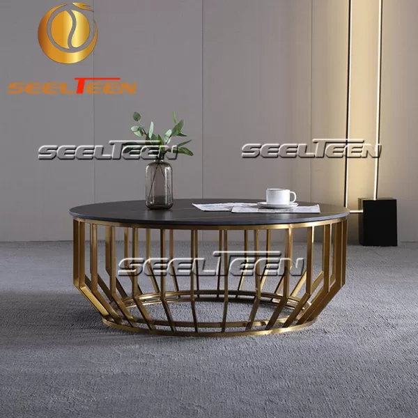 Round Gold Coffee Table