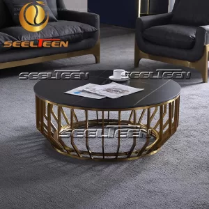 Round Gold Coffee Table