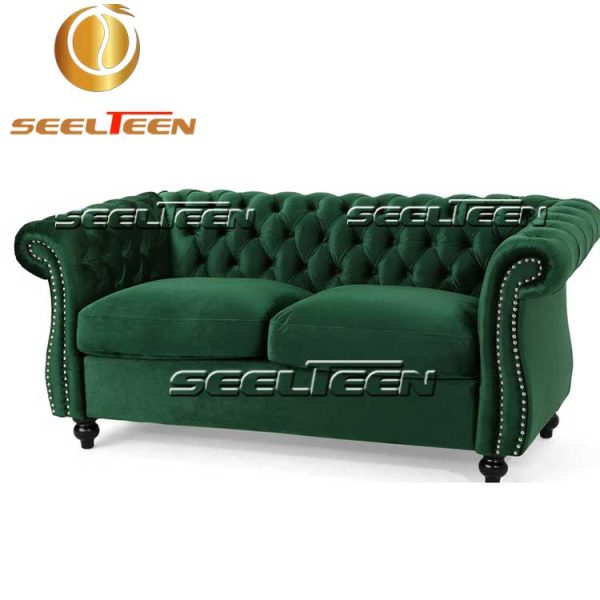 Green chesterfield sofa