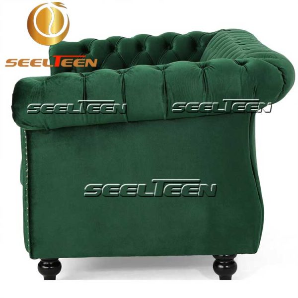 Green chesterfield sofa