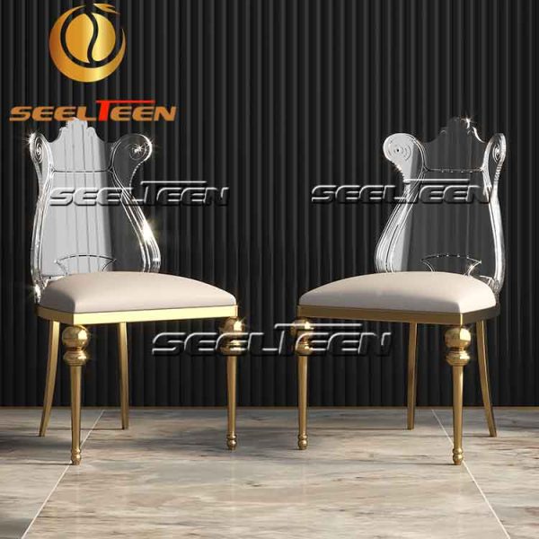 Gold leg dining chair