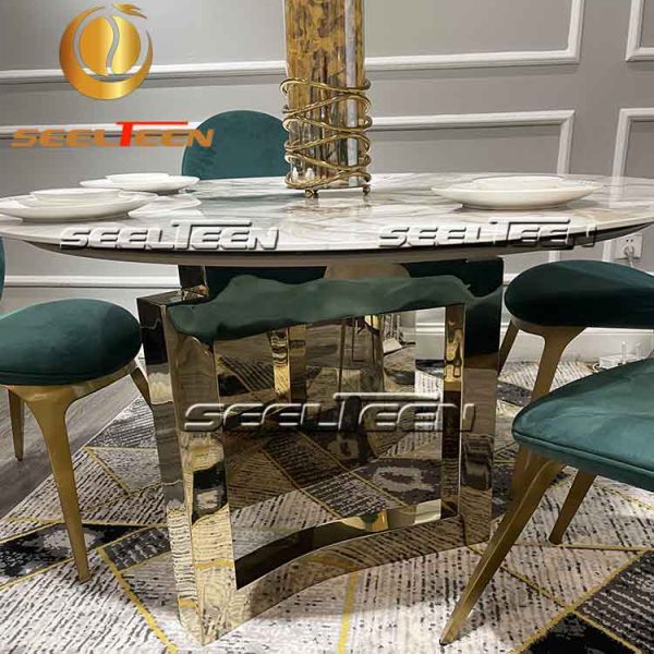 Stainless steel dining table