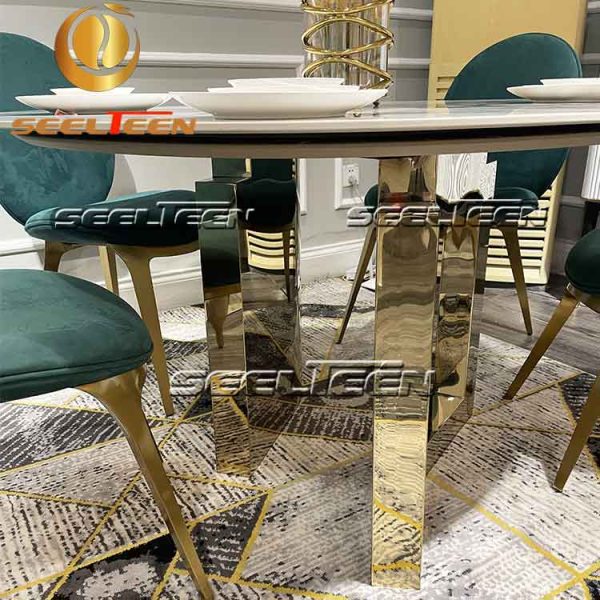 Stainless steel dining table