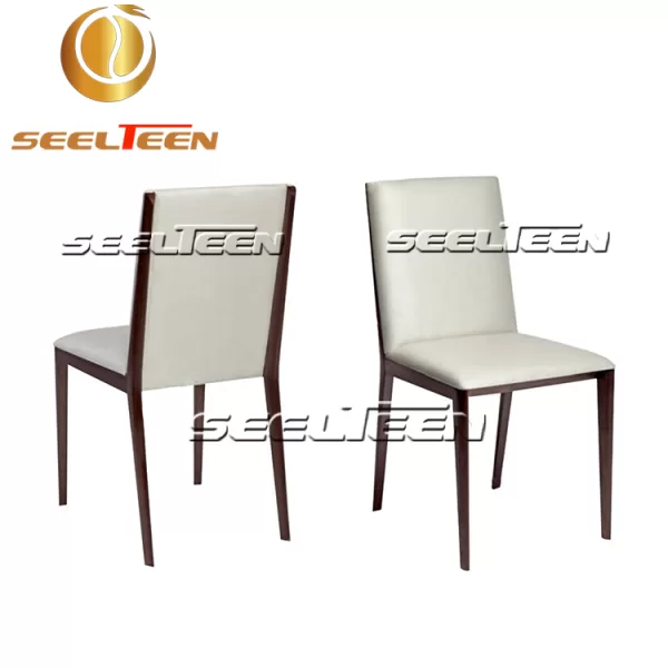 White Leather Dining Chair