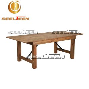 Wood restaurant tables