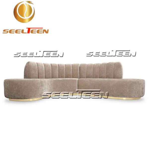 Curved sectional sofa