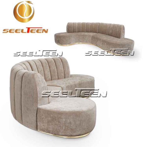 Curved sectional sofa