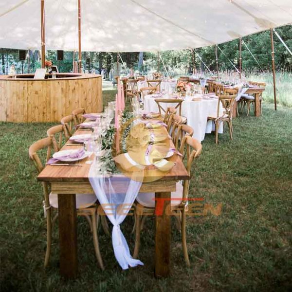 Wood dinner table