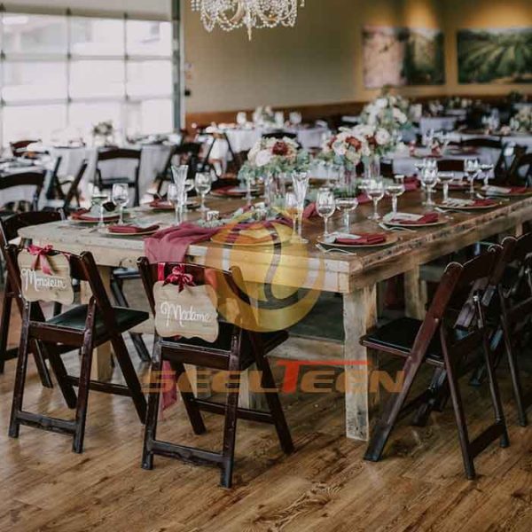 Wood dinner table