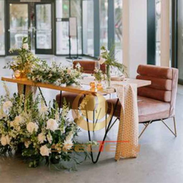 Rustic wood dining table