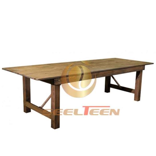 Natural wood dining table