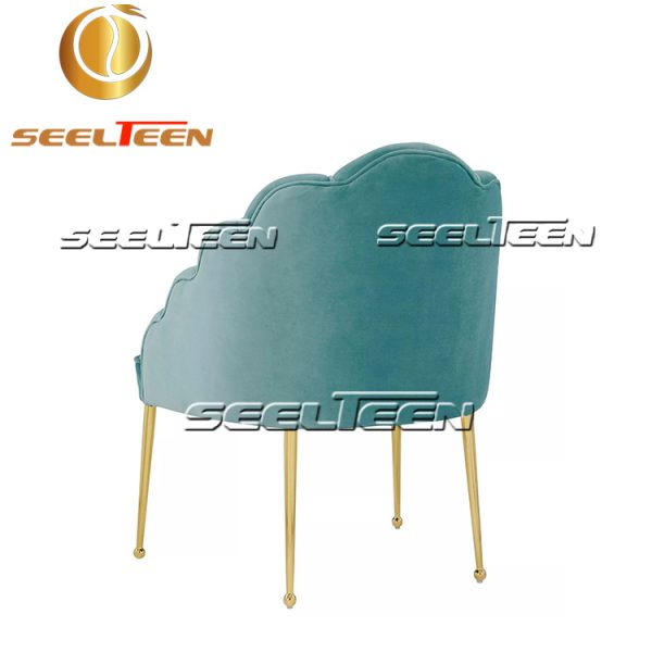 Sky Blue Velvet Chair