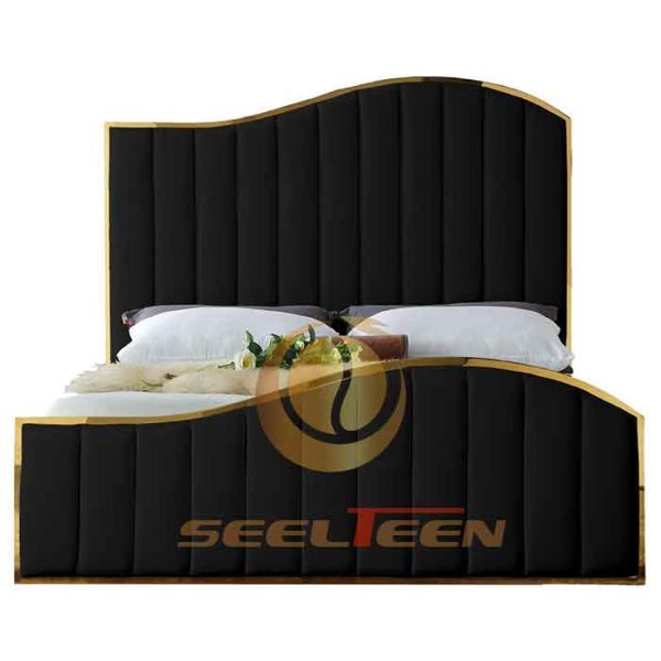 King velvet bed