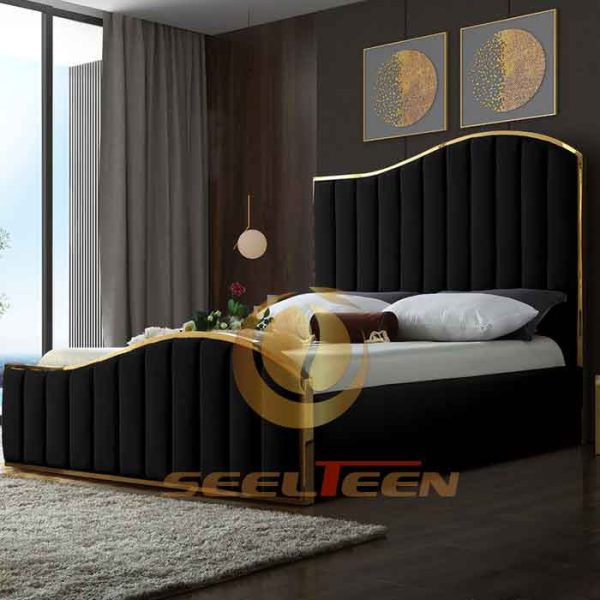 King velvet bed