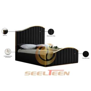 King velvet bed