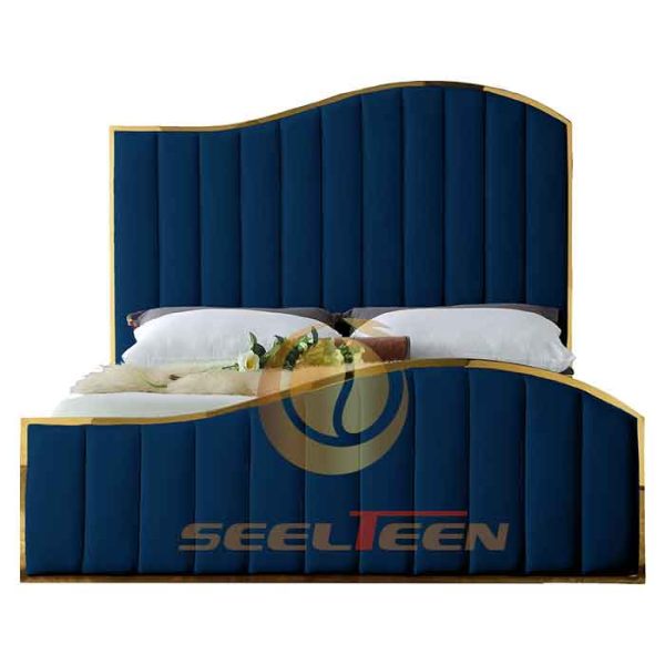 Queen velvet bed frame