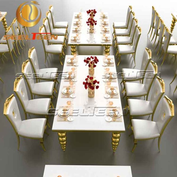 Gold dining table