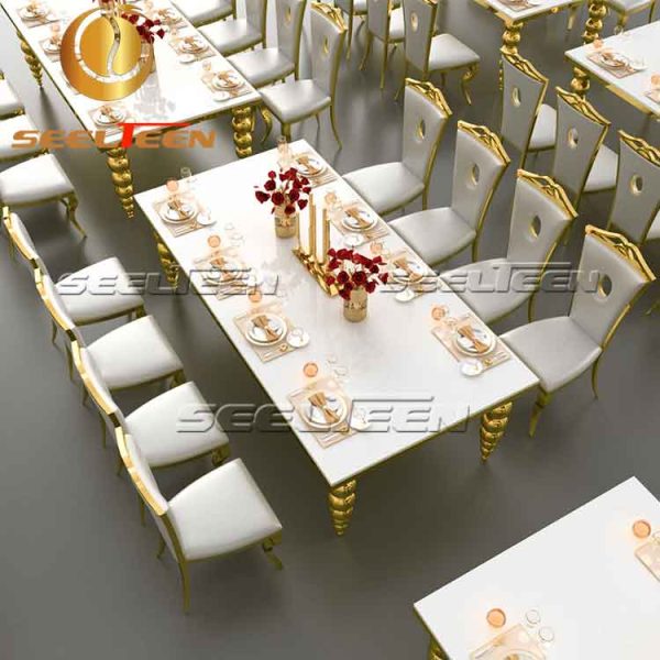 Gold dining table