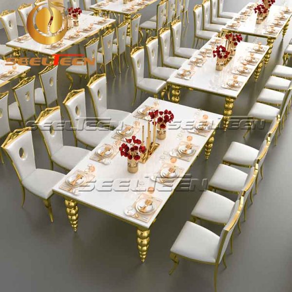 Gold dining table