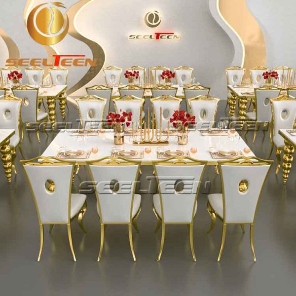 Gold dining table