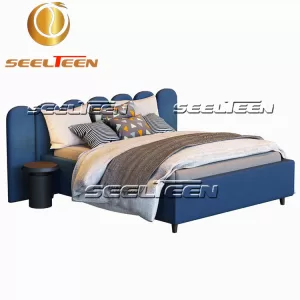 Blue Upholstered Bed