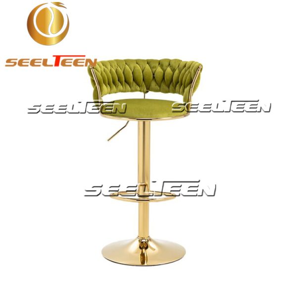 Yellow Green Swivel Stool