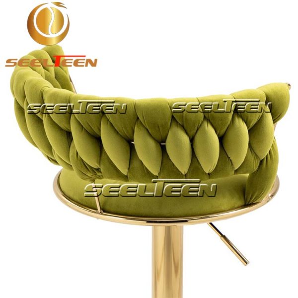 Yellow Green Swivel Stool