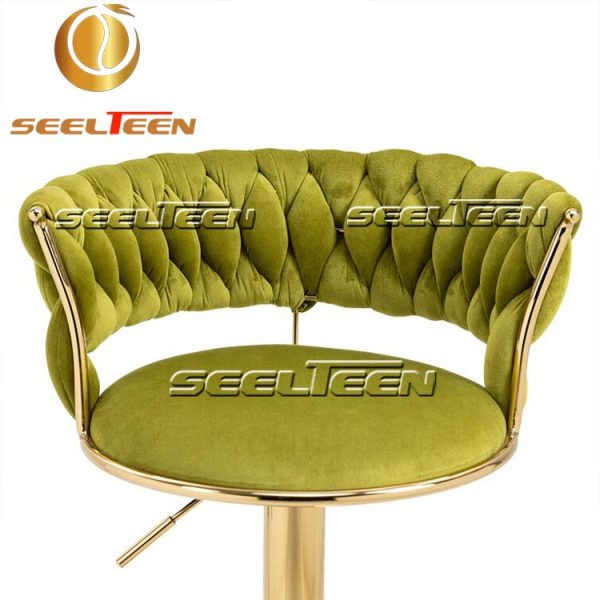 Yellow Green Swivel Stool