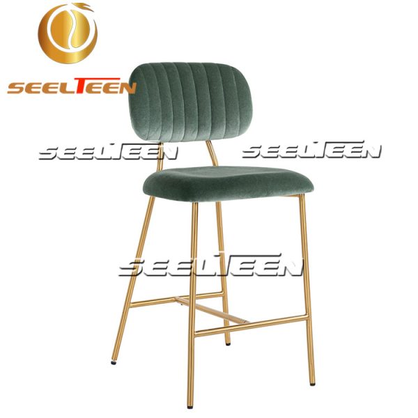 Xenia Jade Velvet Stool