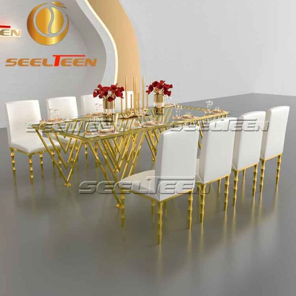 Glass dining table set