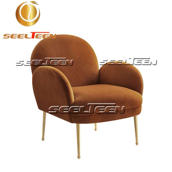 Gwen Cognac Velvet Chair