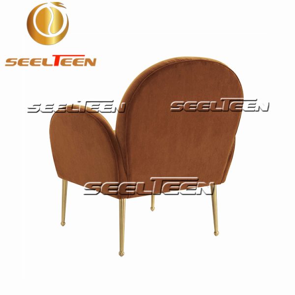 Gwen Cognac Velvet Chair