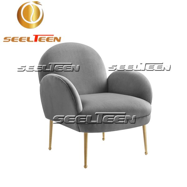 Gwen Grey Velvet Chair