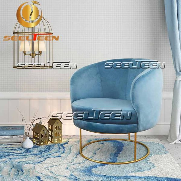 Bella Blue Velvet Chair