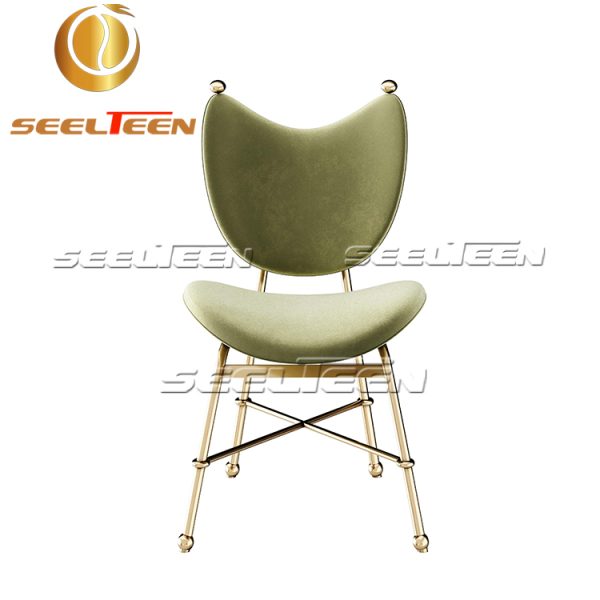 Sage green velvet chair