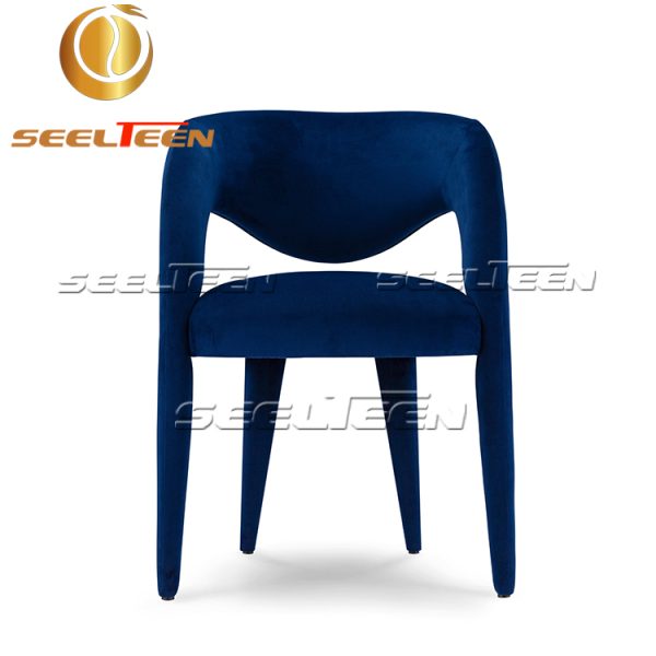 Navy velvet Laurence chair