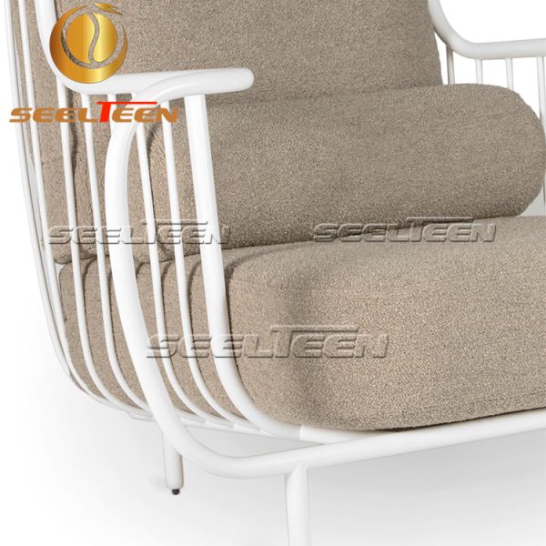 White iron Liberty armchair