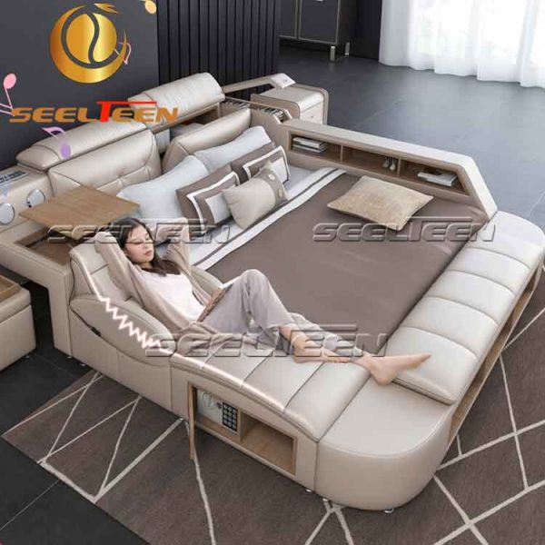 King storage bed