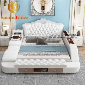 Queen bed with storage