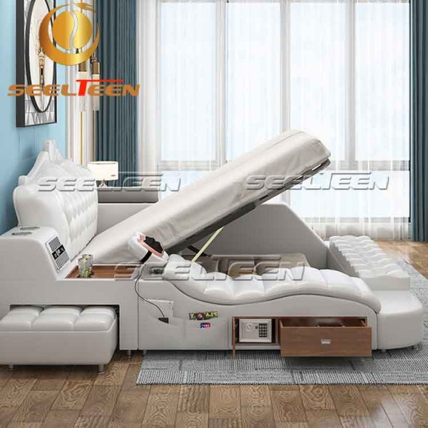 Queen bed with storage