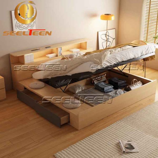 Wood queen bed frame