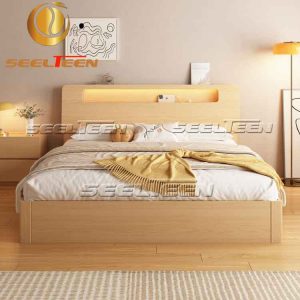 Wood full bed frame