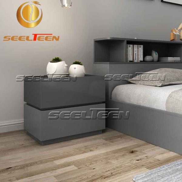 Black queen size bed frame